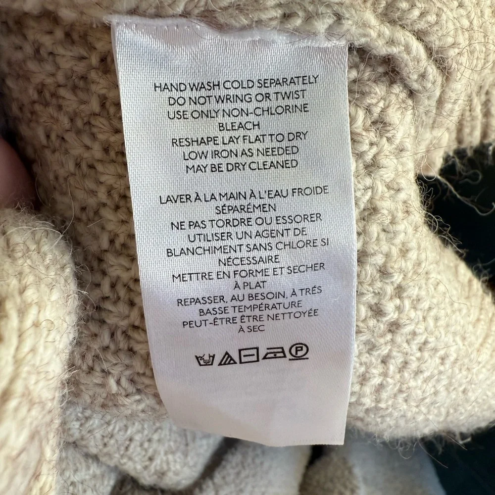 Anthropologie Beige Cable Knit Cardigan - Picture 7 of 8